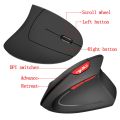 HXSJ T24 6 Buttons 2400 DPI 2.4G Wireless Vertical Ergonomic Mouse with USB Receiver. 