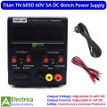 Titan TN 605D 60V 5A Adjustable DC Regulated Power Supply with LED Display, Overload Protection & Dual Knobs Control by Electrica. 