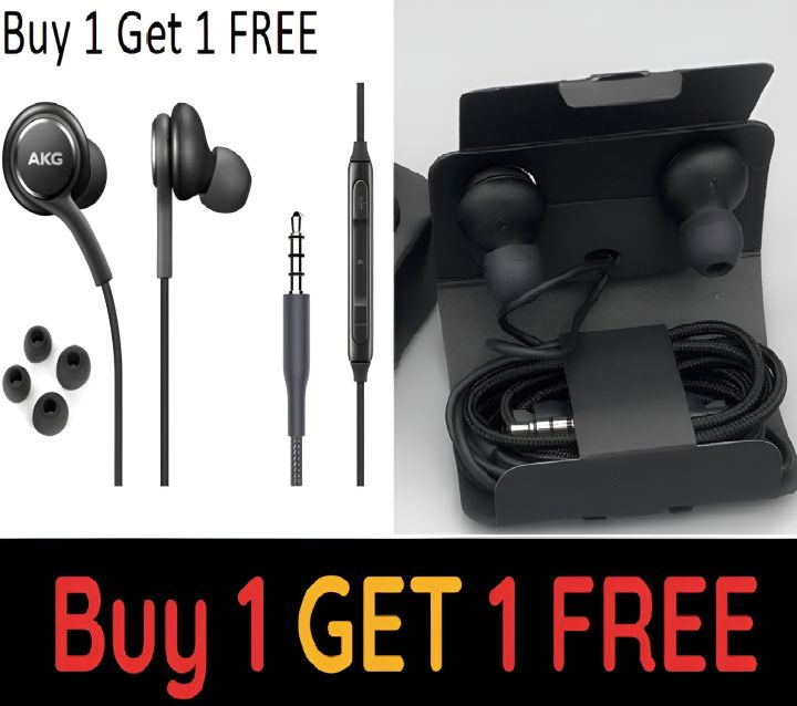 Buy 1 Get 1 Free AKG Samsung Handsfree High Bass With Good Sound Quality 100 Original AKG Handsfree Imported High Quality Deep Bass Sound Samsung Earphones Headphones Handfree Having 3.5mm Headphones ...