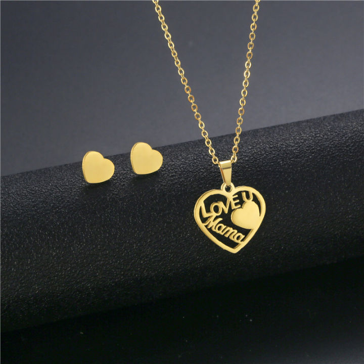Fashion%20Jewelry%20Gold%20Plated%20Stainless%20Steel%20Necklace%20And%20Earrings%20Jewelry%20Set%20For%20Women%20-%20Image%206