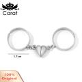Carat Love Heart Couple Ring Half Love Heart Magnetic Couple Rings Valentine's Day Gift Jewelry for Men Women Fashion Accessories Magnetic Ring. 