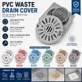 PVC Floor Drain Cover Waste Jali | Anti-Clog Bathroom Kitchen Drain Strainer | Removable Drain Cover | Multi Color. 