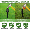 12 Pack Metal Replacement Stakes for Solar Lights Outdoor, 0.78 X 5.35 Inch Solar Pathway Lights Spike Replacer Easy to Use. 