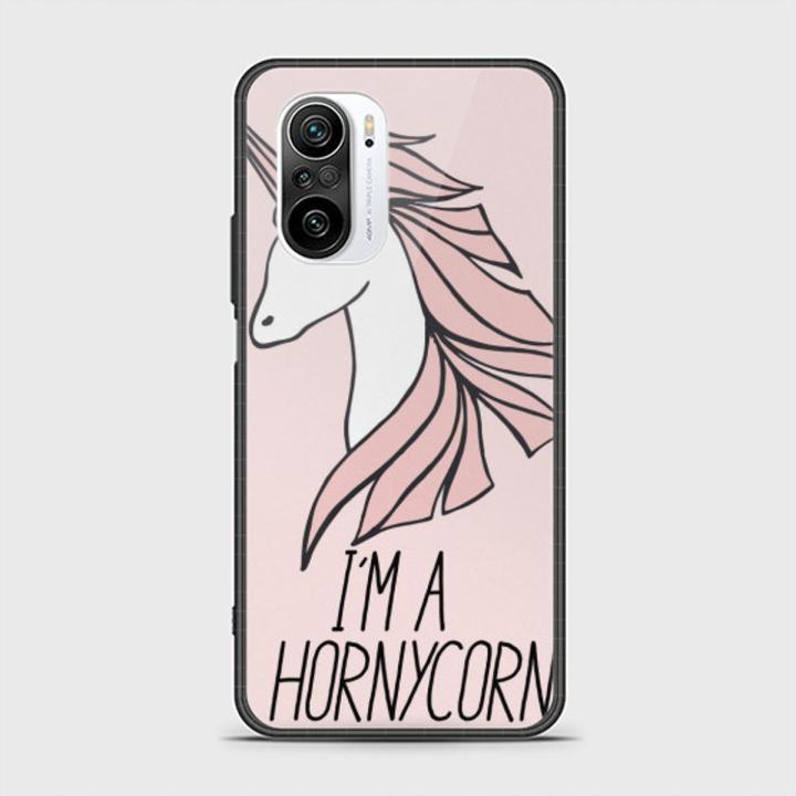 Xiaomi Poco F3 Cover - SkinLee HQ Infinity Glass Case (Soft) - Naughty Unicorn - SKINLEE-473-1-1011-711