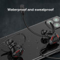 LO Gaming Headset With Microphone Pluggable In-ear Mobile Phone Computer Wired Headset. 