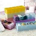 5-Grid Plastic Storage Box Drawer Organizer. 