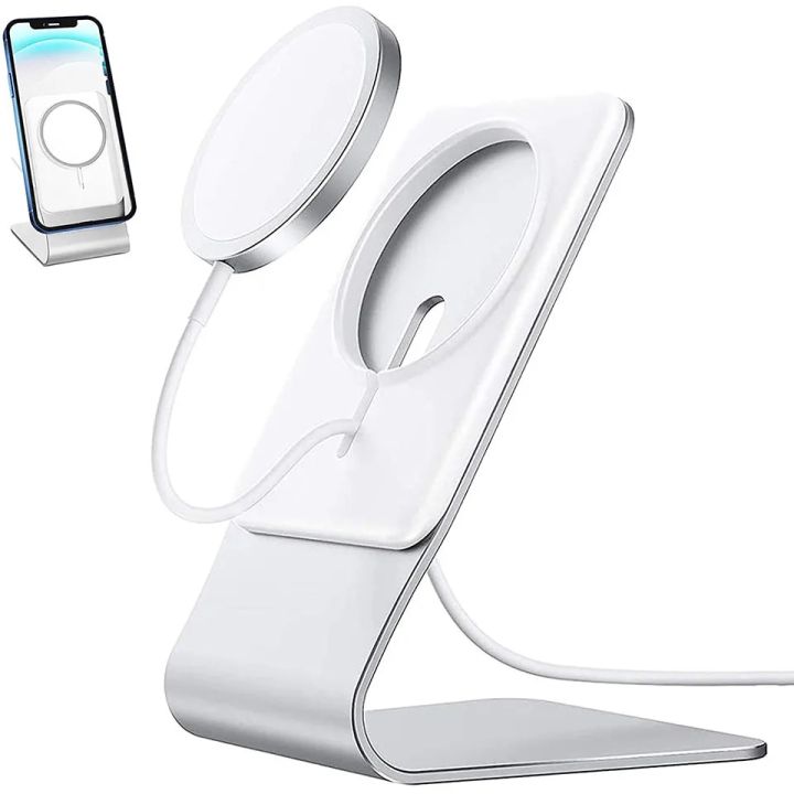 Aluminum Stand for MagSafe Charger Desktop Phone Stand Holder Compatible for IPhone 15 14 13 12 Pro Max Apple MagSafe Charging