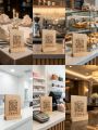 TapX Google Review Booster QR Stand – Premium Wooden Tabletop Display for Customer Reviews & Ratings. 