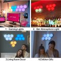 1Set RGB LED Quantum Lamp Hexagon Light Touch Sensor LED Honeycomb Light Colorful Modular Night Light. 