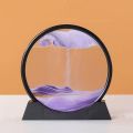 Moving Sand Art Picture, Round Glass 3D Deep Sea, Sandscape in Motion Display, Flowing Sand Frame. 