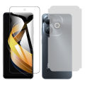 Infinix Smart 8 Pro Tempered Glass Screen Protector Premium High Quality Polish Glass + Back Matte Protector Soft Skin Sheet Soft Film Protector For Smart 8 Pro. 