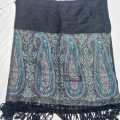 Women's Faux Pashmina Wool Jamawar Shawl, Luxury Kashmiri Pashmina Shawls, Stoles and Wraps (Size: 27X180 Inches). 