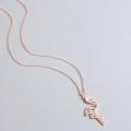 Chandler Stainless Steel Flamingo Necklace Tropical Bird Collars Gold Gold Exotic Bird Kid Jewelry Teen Party S. 