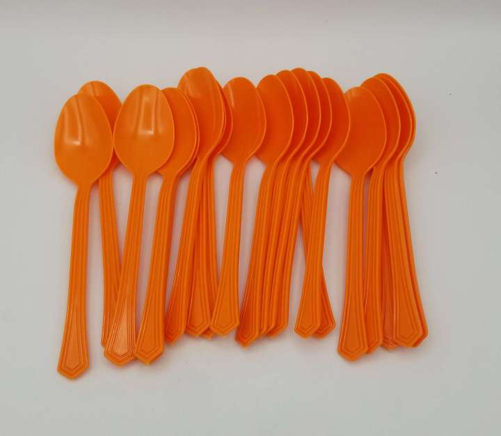 LIGHT ORANGE SPOONS FOR ORANGE THEME PACK OF 20 ORANGE SPOONS
