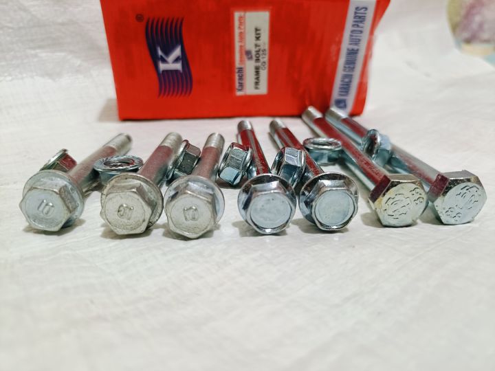 Bolt Kit Half Chrome (including Roller Bolt + Head Bolt + Cylinder Bolt) - 70cc / Universal