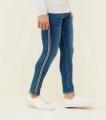 Blue Stretchable Striped Skinny Jeans. 