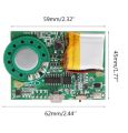 Light Sensor Sensitive Key Control MP3 Sound Playback Circuit Module for Greeting Card with Speaker Lithium Battery USB Download. 