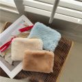 1Pcs Cute Card Coin Purse Mini Wallets for Girls Women Plush Solid Color with Zipper Korean Style. 