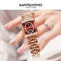 MATEYOYO Women Watch Diamond Steel Wristwatch Elegant Gifts Fashion Ladies Watch Small Clock Steel Band Quartz Wrist Watches Casual Festival Gift with Exquisite Box. 