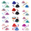 Reversible Octopus Plush Happy and Angry Face Mood Double-sided Pendant Plush Toy Kids Birthday Gift Tiktok. 