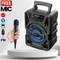 Sixonic GTS 1637 / 1638 Portable Rechargeable Wireless Bluetooth Speaker with Microphone – Best for Small Gatherings High Quality Stereo Sound, Big Woofer Mp3 Speaker FM Radio USB Memory Card Supported. 