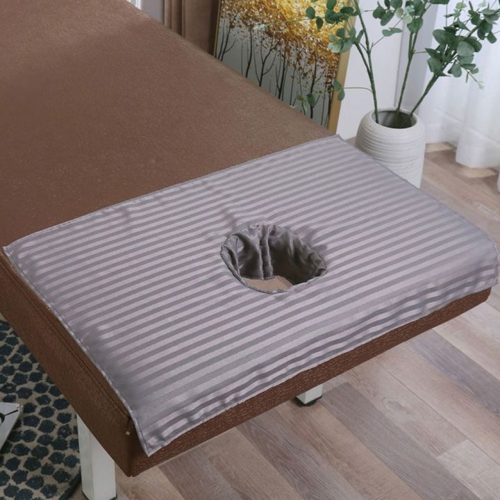 Sizhibin 70 x 50cm Bed Table Cover Sheets with Hole for Salon SPA Soft Cotton Beauty Massage SPA Treatment Bed Table Cover Sheet