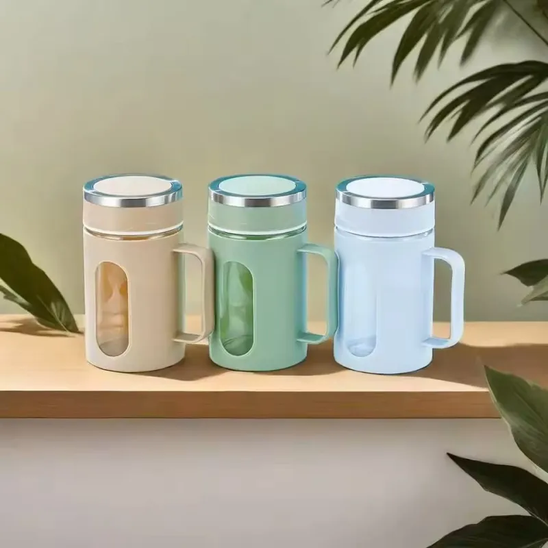 500ml Double-Wall Office Glass Cup