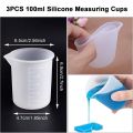 Silicone Measuring Cups for Epoxy Resin, Reusable Mixing Cups Jugs Resin Casting Container with Mixing Sticks for Resin. 