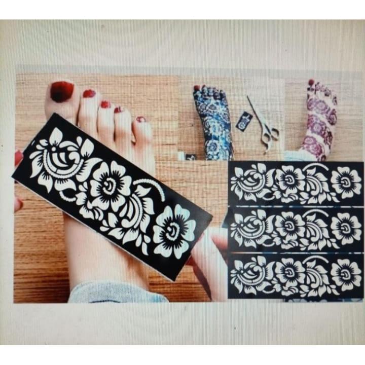 Mehndi stickers Mehndi papers Mehndi designs Mehndi stencils (3 Pc)