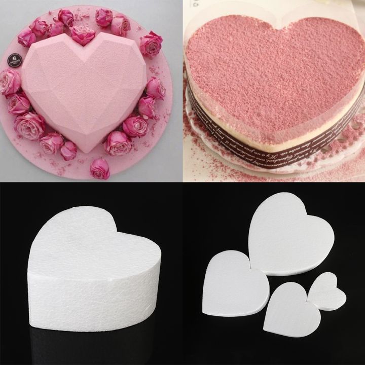 Wedding Decor Craft Heart Shaped Kitchen Accessories Styrofoam DIY Model Practice Model Dummy Cake Model Cake Foam Mould