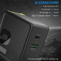 ROCK QC08 QC3.0 PD Fast Charging Travel Charger 36W 2 USB Ports With 2 Lightning Zoadiac Cables (Red+Light Pink). 
