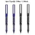 Deli Rollerball Pens, 0.5mm Quick-drying Liquid Ink Stick Ballpoint Blue Gel Pens for Adult Kids Writing Note Taking. 