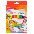 Deli 12/18/24/36 Colors Pencils Professional Chinese Style Oil Color Pencil For Drawing Student Art Supplies Children's Painting Fleursbiy. 