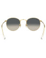 Ray-Ban Round Metal Polished Gold Frame Grey Gradient Lenses-RB3447-001/71-50. 