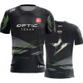 OpTic GAMING Jersey Texas Black 2023 Team Uniform Custom Men Summer Short Sleeve T-shirt For Male Esport Wear Fans Tops. 