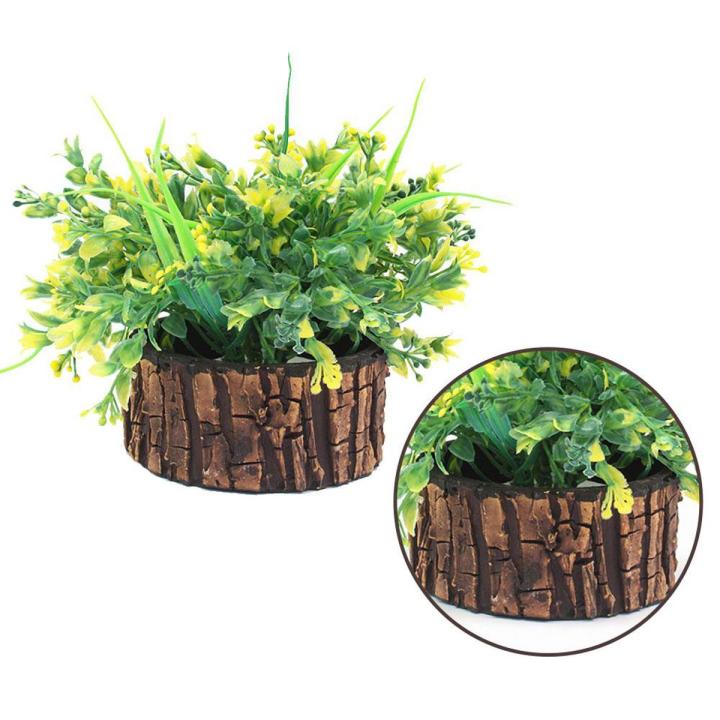 11.11 Flash Sale - Artificial Plant Basket With wooden Pot Decoration Piece -Green Best for Home and Office Decoration