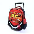 McQueen Cars 13Inch 3D Children's Trolley Backpack for Pre-Nursery,KG Kids School High Quality Bag. 