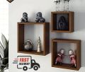 Box Shelf Set of 3  multicolour Wall Mount Floating Shelves square Shape Book Shelves Decorative Shelves Storage shelf customised avilable. 