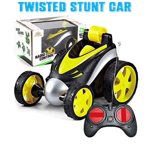 360 Degree Twist Rotating Stunt Car Wireless Remote Control and Battery Operated Climbing Drifting Twisted Toy Rotatable - With USB Rechargeable Twister Cars Toys for Kids boys girls
