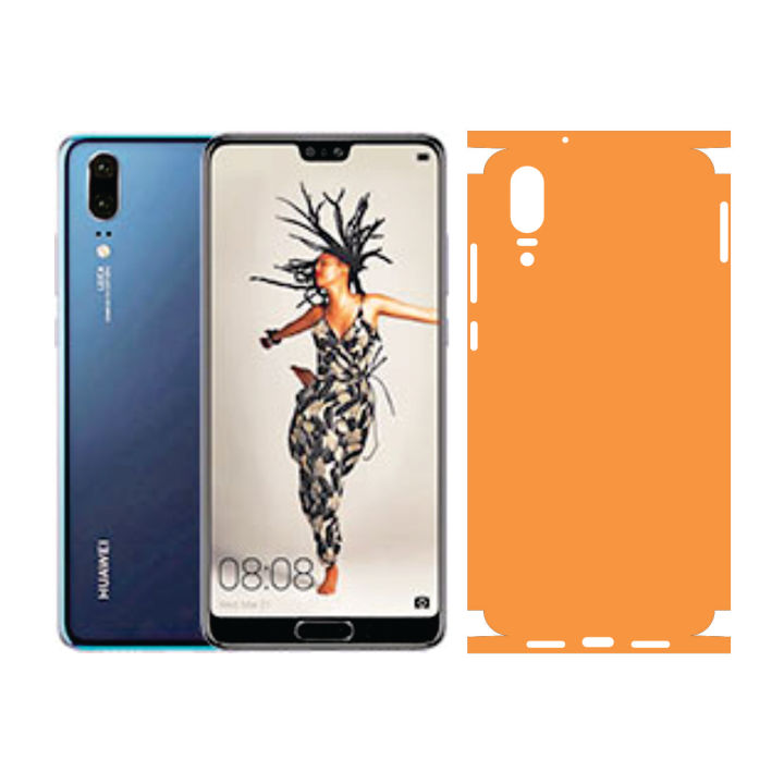 Back Paper For Huawei P20 Lamination Anti-Stain-1080 Light Orange Sheet Wrap Cover
