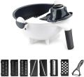 Magic Vegetable Cutter with Drain Basket 9 in 1 Multi-functional Kitchen Veggie Fruit Shredder Grater Slicer. 