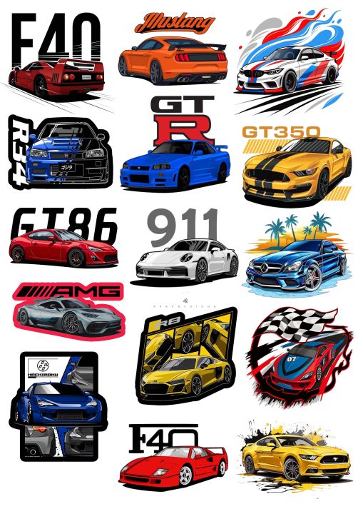 Cars stickers,
