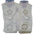 Newborn 11pcs Baby Prince and Princess Clothes Gift Set - White. 