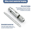 Adjustable Ratchet Hand Tap Wrench Hand Tapping Fittings M3-M8 with Forward and Reverse Wrench. 