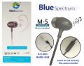 Blue Spectrum M5 Wired Handsfree Original 3.5mm High Quality Headset High Quality Handfree With Built in Mic Headphones Earphones Compatible for all iOS Devices. 
