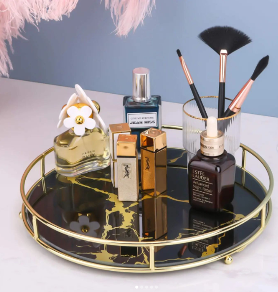gold dressing table tray Glow Storage Tray – Still Serenity