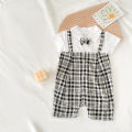 Gentle Baby Boys Summer Clothing Plaid Cotton Short Sleeved Infants Romper Casual. 
