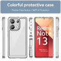 Lereach For Xiaomi Redmi Note 13 Pro 4G Note 12 Note 11 Pro 4G Luxury Silicone Cover Circular Frame Clear Precision TPU Lens Cap Phone Case. 