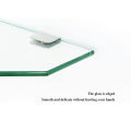 Wall-Mounted Perforated Storage Rack Corner Glass Shelf Stainless Steel Base Shower Floating Shelf for Kitchen Balcony. 