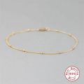 Aide Heart 925 Sterling Silver Small Beads Thin Chain Bracelets For Women Minimalist 18K Gold Bracelet Party Jewelry Accessories. 